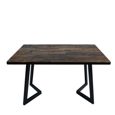 China Old Elm Traditional Veneered Rustic Style Desk 30x48 Inch With V Style Table Legs for sale