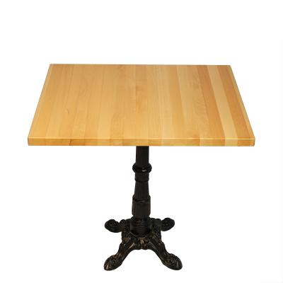 China Traditional Solid Edge Glued Coffee Table 24x30 Inch Beech Wood With Roman Style Base for sale