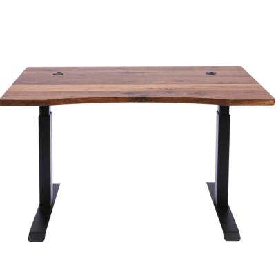 China Traditional Black Walnut Solid Edge Bonded Desk 30x48inch With T Style Legs for sale