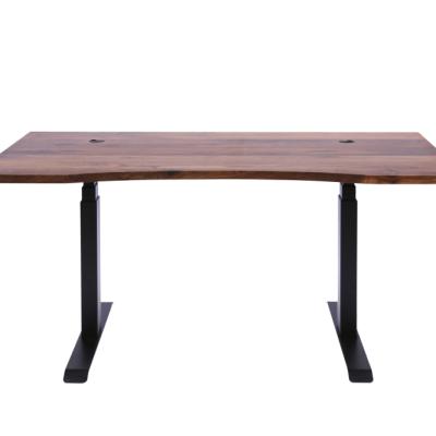 China 100% Solid Black Walnut Solid Wood Edge Bonded Desk 30x60inch With T Style Legs for sale