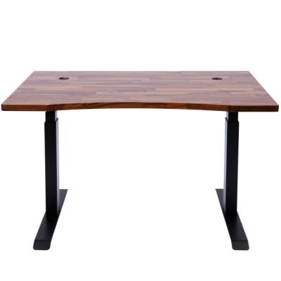 China Traditional Solid Black Walnut Butcher Stall Desk With T Style Legs 30x48inch for sale