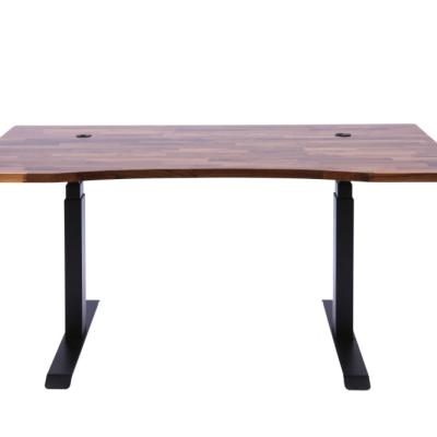 China Traditional Solid Black Walnut Butcher Stall Desk With T Style Legs 30x60inch for sale