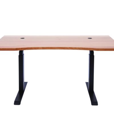 China 100% Beech Solid Wood Solid Edge Bonded Desk 30x60inch With T Style Legs for sale