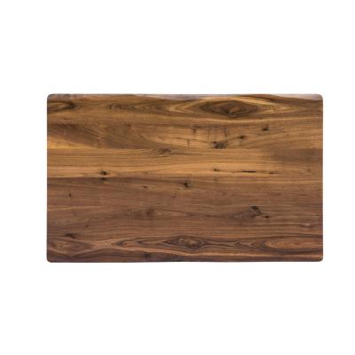 China Customization Black Walnut Solid Edge Glued Dining Table Top Slab 30x48x0.8inch for sale