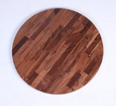 China 100% Round 24x24inch Black Walnut Solid Butcher Block Solid Wood Coffee Table Top for sale