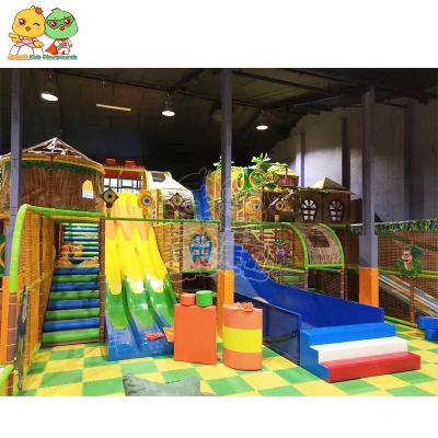 China Galvanized Steel & Imported from Korea LLDPE & PVC & Case Kids Indoor Sandwich Dish Mall Jungle Theme Soft Indoor Playground On Sale for sale