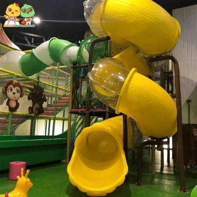 China Galvanized Steel & Imported from Korea LLDPE & PVC & Indoor Sandwich Plate Jungle Theme Playground Case Kids Park Indoor Equipment Slide For Kids for sale