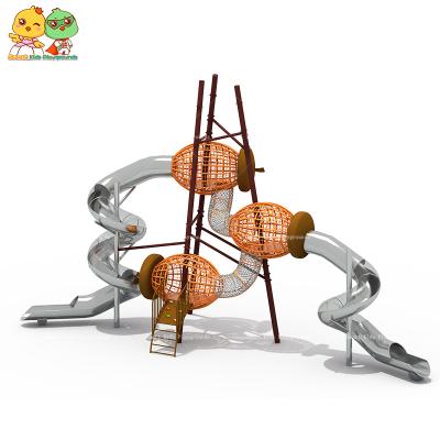 China 3-15 Years Old Funny Hazel Trained Outdoor Kids Stainless Steel Slide Outdoor Playground Slide for sale