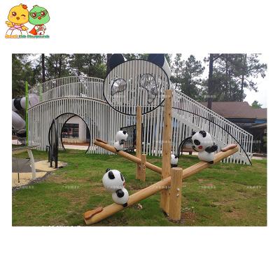 China Outdoor Amusement Park Cute Children's Park Slide Kids Playground Panda Theme Slide for sale