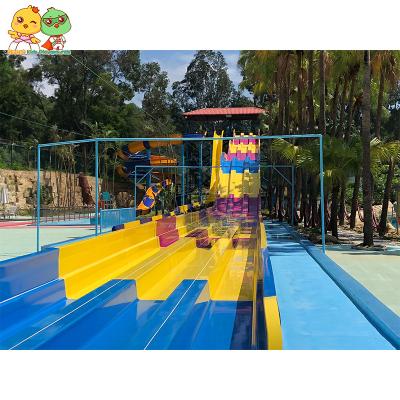 China Fun Exciting Kids Water Park Equipment Adult Rainbow Water Slide for sale