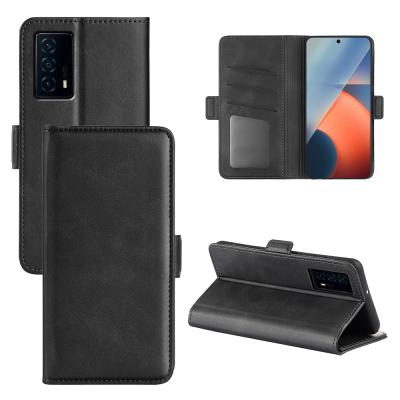 China Premium Leather Magnetic Shockproof Folio Flip Wallet Case PU Book Stand Cover With Card Holder For Vivo iQOO Z5 Phone Case for sale