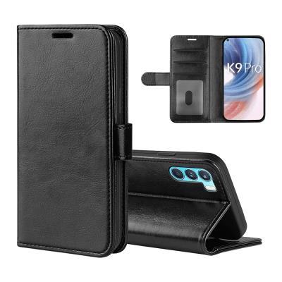 China Premium Leather Magnetic Shockproof Folio Flip Wallet Case PU Book Stand Cover With Card Holder For OPPO K9 Pro Phone Case for sale