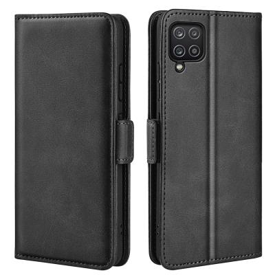 China Premium Leather Magnetic Shockproof Folio Flip Wallet Case Cover PU Book Stand with Card Holder for Samsung Galaxy A12 for sale