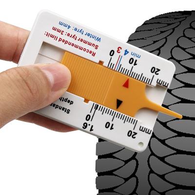 China Plastic Wheel Tire Gauge Tread Ruler Depth Ruler Motorcycle Truck Tire Wheel Gauge Depthometer Tire Gauge 0-20MM Tire Groove Measuring Tool for sale