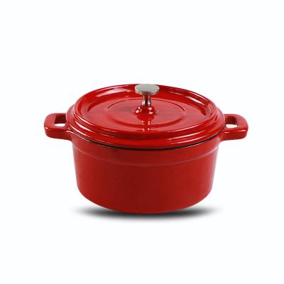 China 10cm Color Enamel Cast Iron Pot Mini Casserole From China Viable Plant for sale