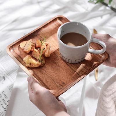 China Sustainable Nordic Acacia Style Wooden Division Tray Plates Sets For Kitchen for sale