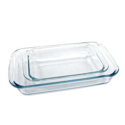 China Custom Glass Kitchen Stocked Private Label Oven Baking Pan Borosilicate Tempered Kgg Pyrex Pyrex Kitchen Tray Baking Dish for sale