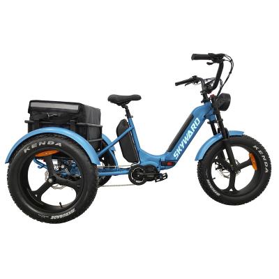 China Hot Sale Aluminum Alloy Cargo Bike 4 Wheel Aluminum Alloy 500w 48v 7 Speed ​​Electric Disc Brake for sale