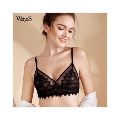 China New and Unlined Breathable Summer Breathable Ultrathin Sheer Bra Set for Ladies for sale