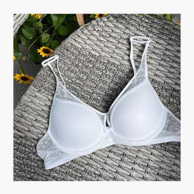 China Women's Breathable Underwear V-Neck Sports Bras Tops For Slim School Girls A 32 Cup Size Good Quality Stylish Invisible Lift Up Padded Bra for sale