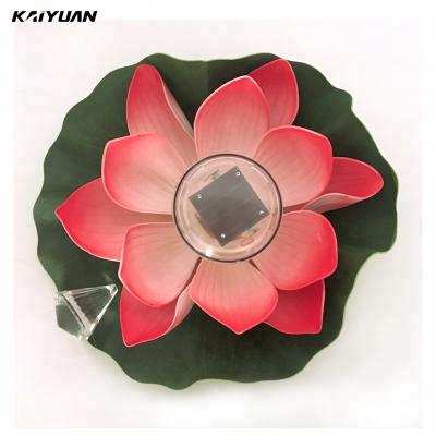 China New Swimming Pool Water Lantern Solar Floating Lotus Light For Pond Decor Lamp for sale