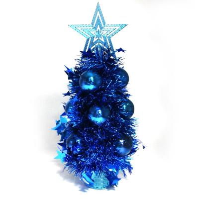 China PET+plastic Mini Christmas Tree PET Braid Ornaments Festival Table Top Decorations for sale