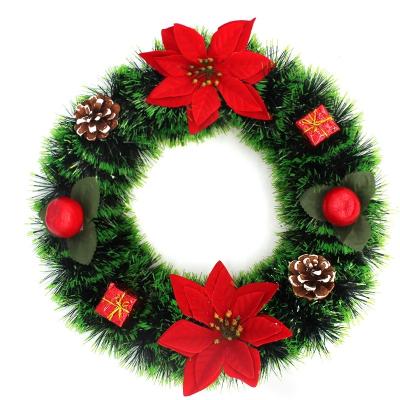 China 30CM PVC+plastic PVC CHRISTMAS GARLAND PARTY DECORATION DOOR HANGING GARLAND for sale