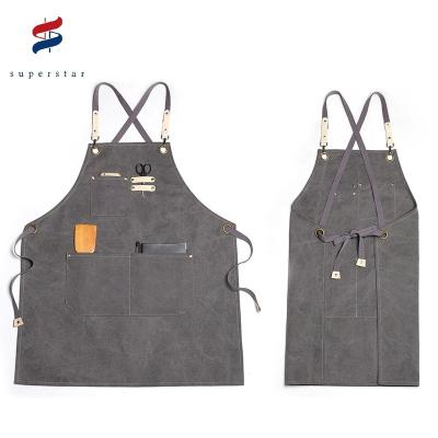 China Flower Gardening Design Work Cleaning Apron And Color Double Sided Apron 2 Pockets for sale