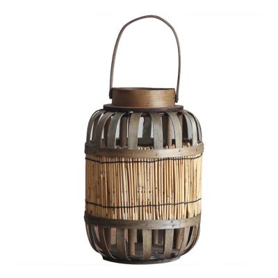 China Corrosion Resistance Rattan Storm Lantern Candle Lantern Bamboo Weaving Lantern for sale