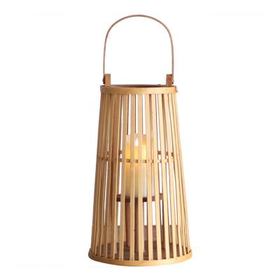 China Best Selling Home Decorative Rattan LED Candle Garden Light Home Decor Rattan Handmade Lantern Candle Lantern For Outdoor for sale