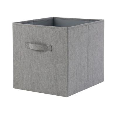 China Sustainable Hot Selling Household Storage Box , Folding Fabric Storage Basket With Handle for sale