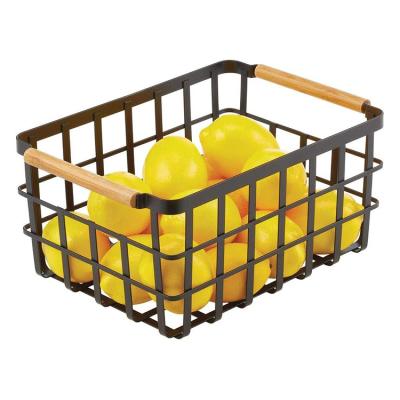 China Sustainable Wire Basket For Storing Items In Home Metal Basket For Kitchen, Bedroom, Bathroom And More Customized for sale