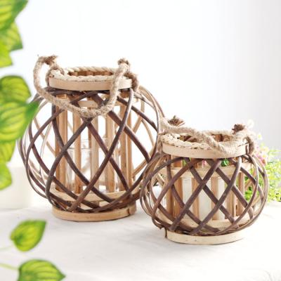 China Wholesale Eco-Friendly Home Decor Wicker Decor Candle Lamp Decorative Lamps And Lanterns for sale