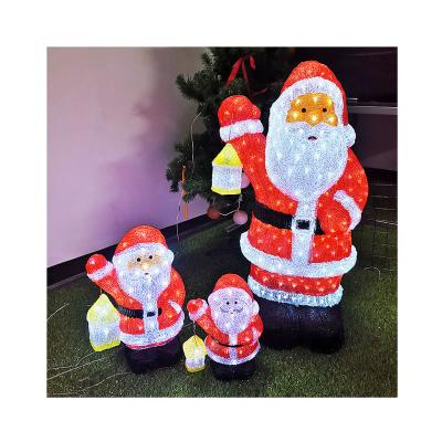 China 3D 46CM Santa Claus Light 64L 3D Acrylic Decoration Light Outdoor Christmas Multi-size IP44 Can Be Customized for sale