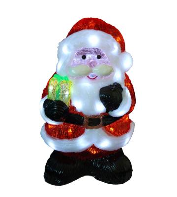 China 37CM Santa Claus Pattern Light 3D Acrylic Holiday LED Decoration Light Led Outdoor Christmas Lights for sale