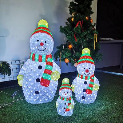 China Holiday Decoration 57CM Snowman Light With Hat Christmas Decoration LED 3D Hot-selling 200L Outdoor Acrylic Light for sale