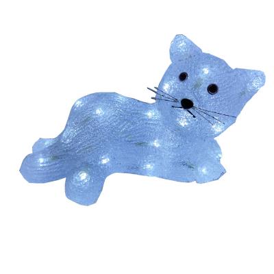 China Outdoor Acrylic Fox LED Light 16*30*20CM Garden 3D Holiday Decoration 3D Animal for sale