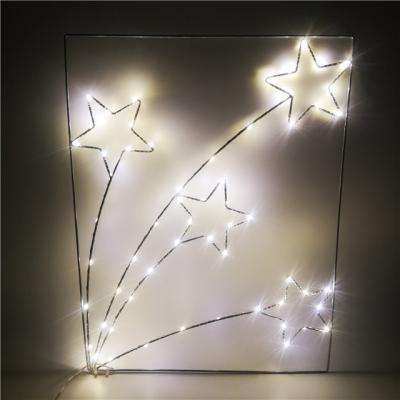 China 50*38cm Metal Iron 60L Frame Metal Photo Frame Decoration Light Up Stars, Flat Decoration, LED Hanging Light for sale