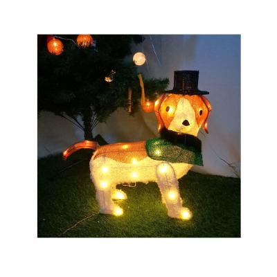 China Decorative Light 3D Christmas Lights Dog LED 50*20*53CM Iron Cloth Christmas Light Factory Customization for sale