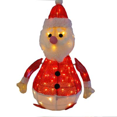 China Hot-selling iron frame+grid cloth+LED 28*46*56CM Christmas holiday decoration lights 2021 iron frame+grid cloth+LED iron frame lights for sale