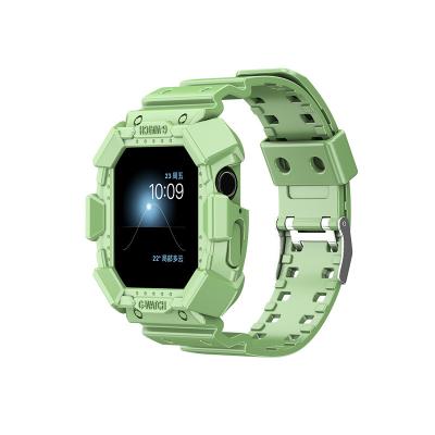 China High Quality Silicone Silicone Tpu Strap Case Shockproof Bands For Apple Watch Replacement Straps Case Sport Watch for sale