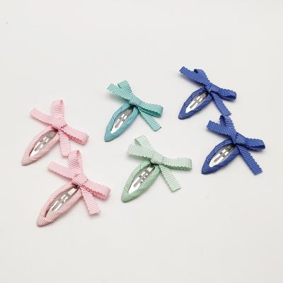 China Wholesale custom cheap elegant boutique ribbon butterfly hair clip kids hair duck bow clip for sale