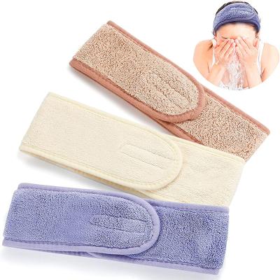 China Hot Women's Headband Fashion Face Fashion Amazon Wash Makeup Sports Yoga Coral Band Velvet Hair Band Magic Band Wholesale for sale