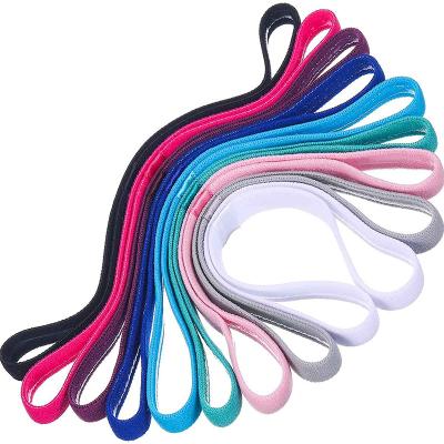 China Wholesale Single Non-slip Sporty Headband Sports Running Yoga Fitness Yoga Head Bands Silicone Band Sports Headband From Amazon for sale