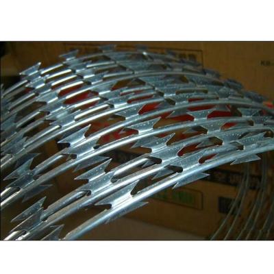 China Wholesale Protective Building Buckle Coil 50Kg Razor Wire Prison Cross Barrier for sale