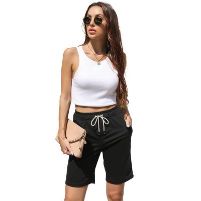 China QUICK DRY 2022 summer new pure color leisure seaside vacation beach pants draw string 5 minutes pants dress shorts for sale