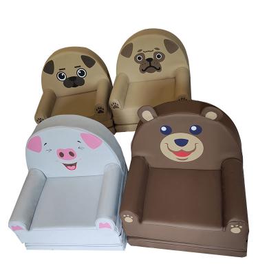 China Eco-friendly Educational Wholesale Cartoon Animal Pattern Living Room Sofas And Early Folding Mini Sofa Kids To Learn Sofas for sale