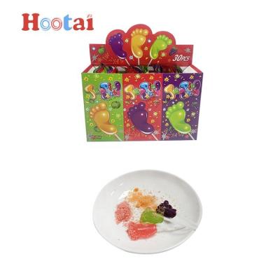 China New Product Normal Wholesale Hot Selling Foot Shaped Lollipops Candy With Magic Popping Candy for sale