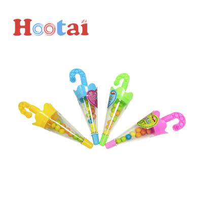 China Wholesale Normal Candy Umbrella Shape Plastic Toy Candy Toys With Press Tablet Colorful Candy for sale