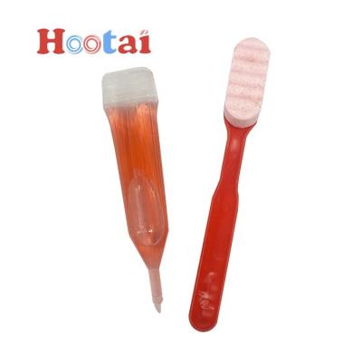 China Natural Hot Selling Fruit Toothpaste Jam With Toothbrush Presses Sweet Candy for sale